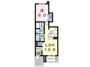 プール・トゥジュール【1階】の間取り