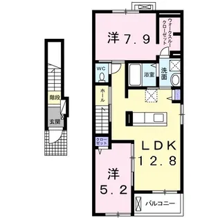 アイリス タヌマ【2階】の間取り