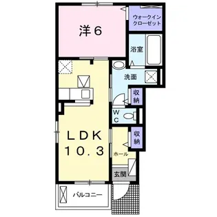 ピース ハウス【1階】の間取り