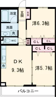 ホワイトガーデン久我山【2階】の間取り