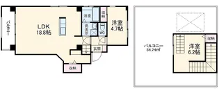 矢口台フラット【4階】の間取り