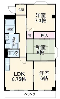 リバティー・ヒル乗鞍【101号室】の間取り