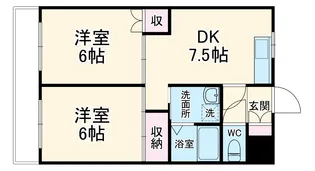 上島やよいマンション【3階】の間取り