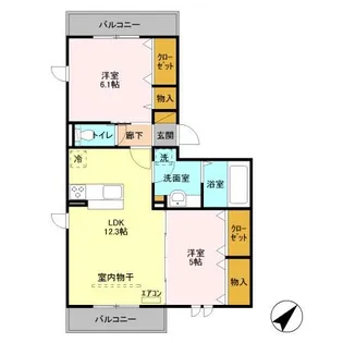 アークヒルズ二宮【1階】の間取り