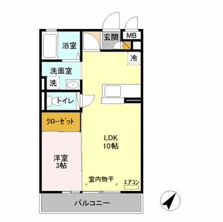 レジュウィール【3階】の間取り