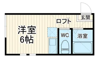 ユナイト六浦フェルメールの瞳【2階】の間取り