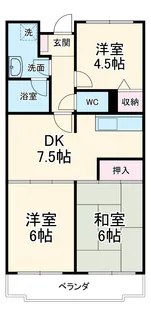 パストラル南橋本Ⅱ【3階】の間取り