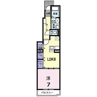 サンリット スクエアーS.K【1階】の間取り