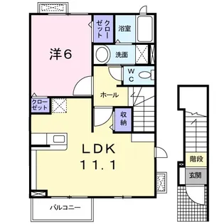 ラピス・ララ【2階】の間取り