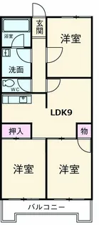 ロイヤルハイツ甲子A【106号室】の間取り