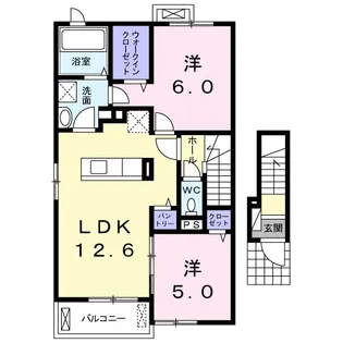 ロイヤルイーストB【2階】の間取り