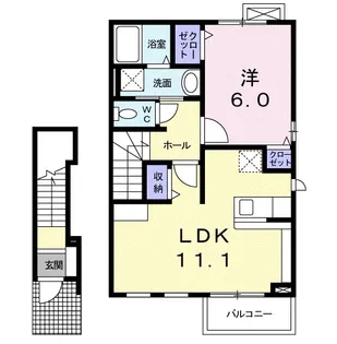 リーヴァ菅池 B【2階】の間取り