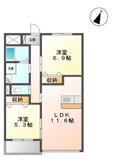 エルヴェ汐焼 A【2階】の間取り
