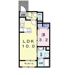サンループ煌(きらめき)【1階】の間取り