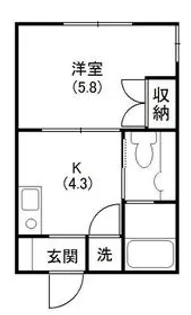 銀河ハイツ【1階】の間取り