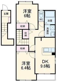 ウィング【201号室】の間取り