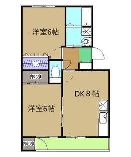 シャトレーヌ桂A棟【102号室】の間取り