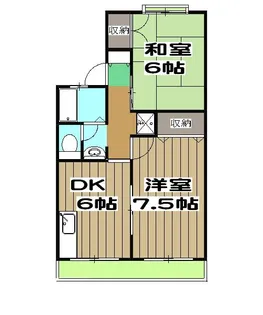 セジュール松室【0203号室】の間取り