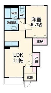 コンフォース鳩山【1階】の間取り