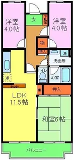 プルーリオン亀岡【508号室】の間取り