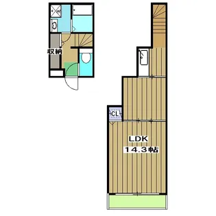 パラディース竹宇【203号室】の間取り
