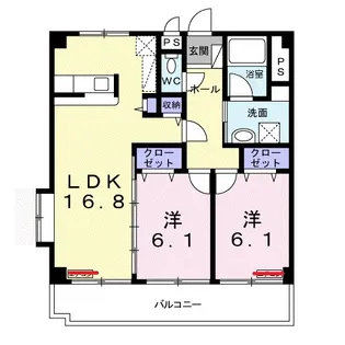 アルカディア【2階】の間取り