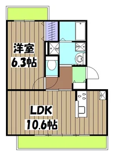 プランドールエリーズ【102号室】の間取り