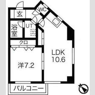SION【209号室】の間取り