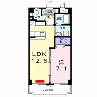 シャトレイユ ミオ【1階】の間取り