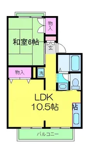ボワヴィラージュ【203号室】の間取り
