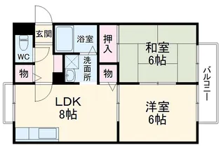 ウィンディアコリーヌ【A203号室】の間取り