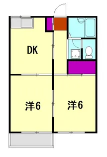 トラッドハウス中丸【102号室】の間取り