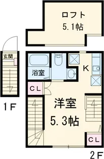 クリア町田【2階】の間取り
