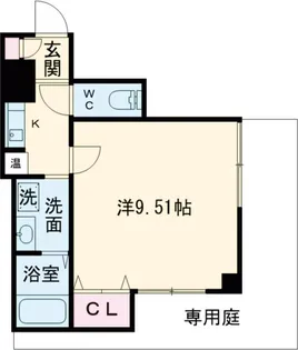 エリーフラッツ上桂【0102号室】の間取り