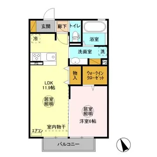 Dーroom赤塚 B【2階】の間取り