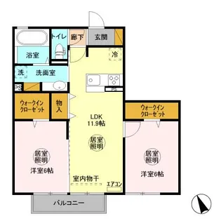 DーROOM赤塚 B【2階】の間取り