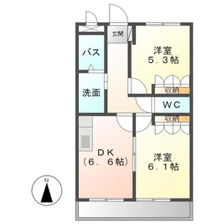 サンプレイスK【2階】の間取り