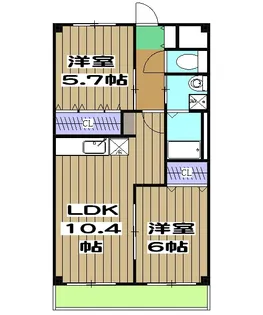 メゾン水無月【0106号室】の間取り