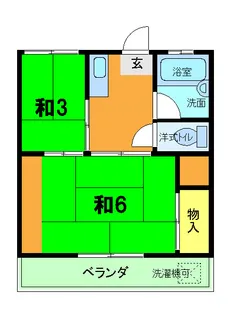 黒田マンション【2F7号室】の間取り