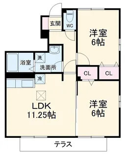 ワイズガーデン C【1階】の間取り