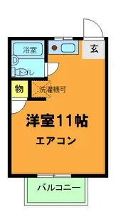 シャトレ等持院【201号室】の間取り