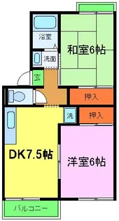 セジュール山代五条【201号室】の間取り