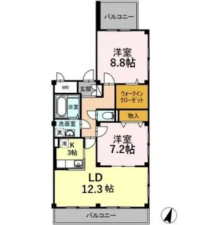 トリアード【2階】の間取り