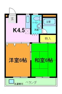 レジデンスオザック【5階】の間取り