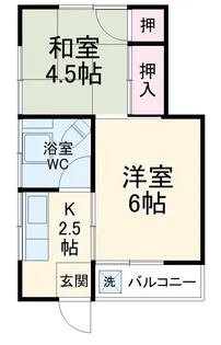 ハイツ渡辺【101号室】の間取り