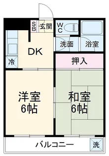 フラワーハイツナイトウ【203号室】の間取り