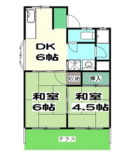 長曽ハイツⅠ【1号室】の間取り