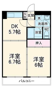 エステートマリン【3階】の間取り