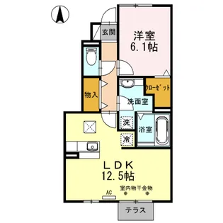 エミグランド竹島【1階】の間取り