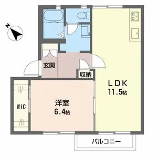 坂の久保ハイツE棟【1階】の間取り